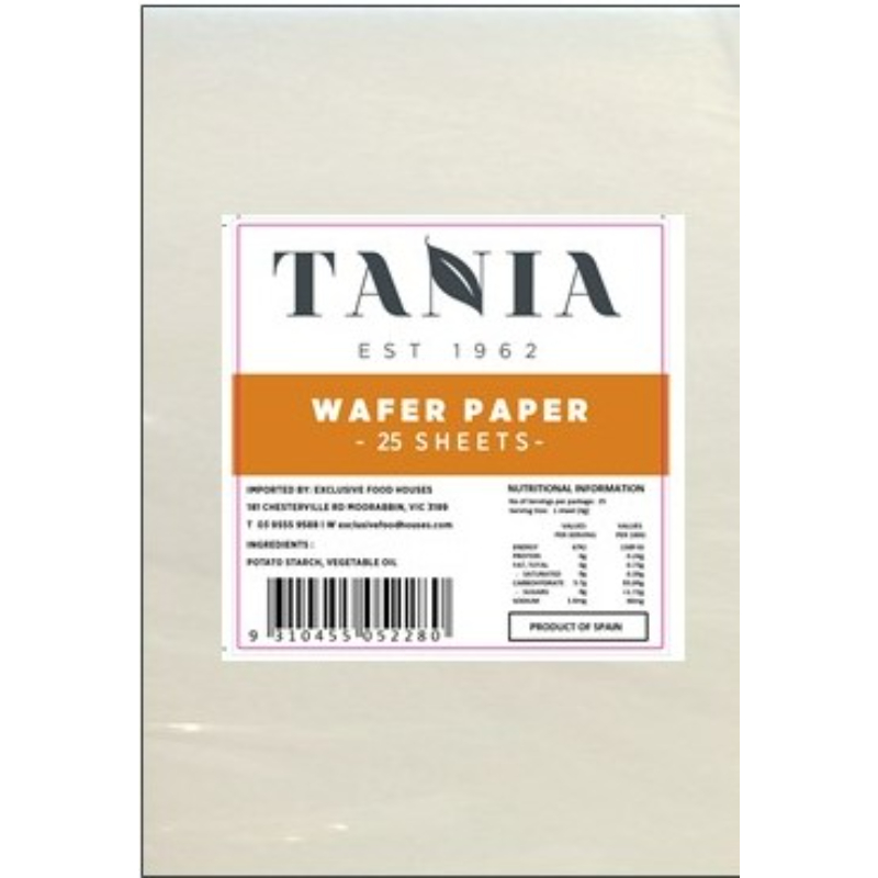 Tania Wafer Paper 25 Sheets