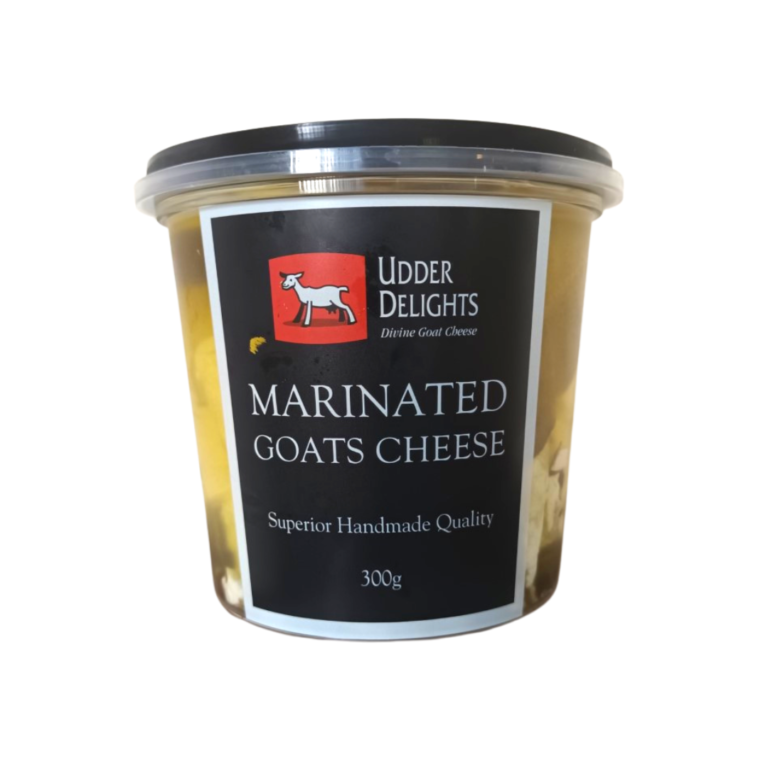 Udder Delights Marinated Goat Cheese (300g) The Grocer