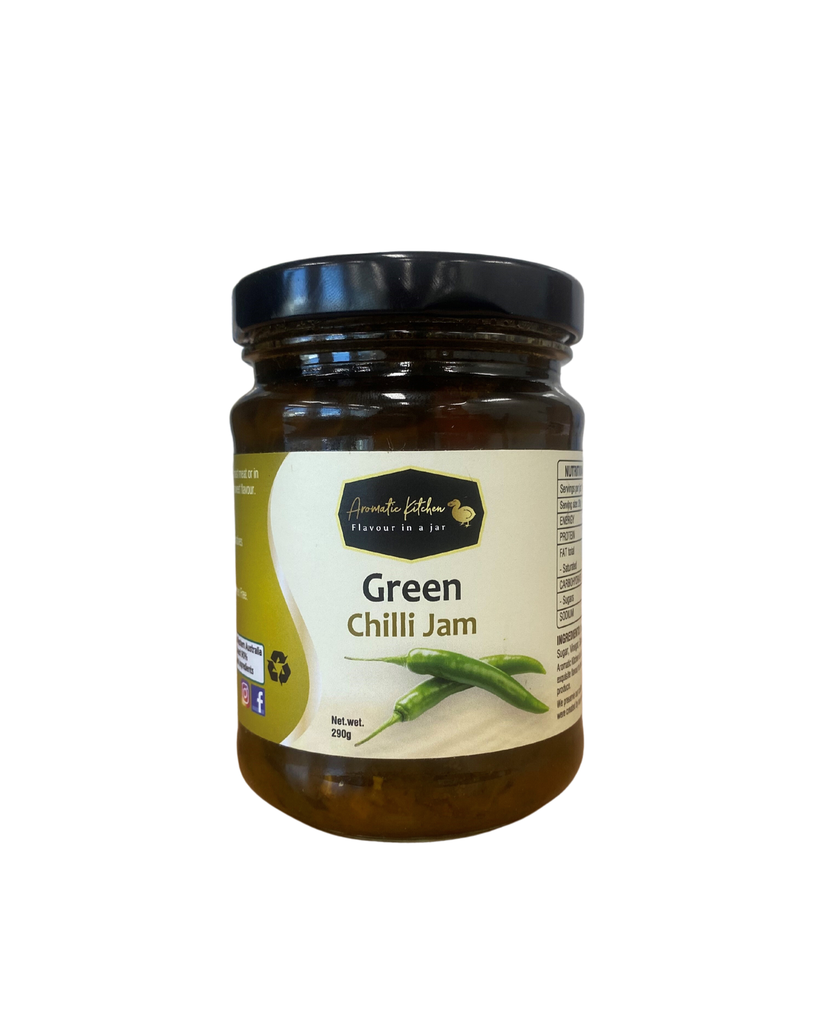 Aromatic Kitchen Green Chilli Jam (290g) The Grocer