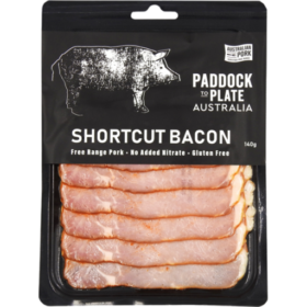 Paddock to Plate Shortcut Bacon 140g