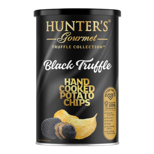 Hunter's Black Truffle Chips Canister CTN (12x 150g)