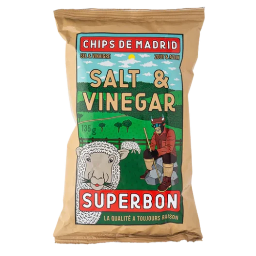SuperBon Salt And Vinegar Chips CTN (14x135g)