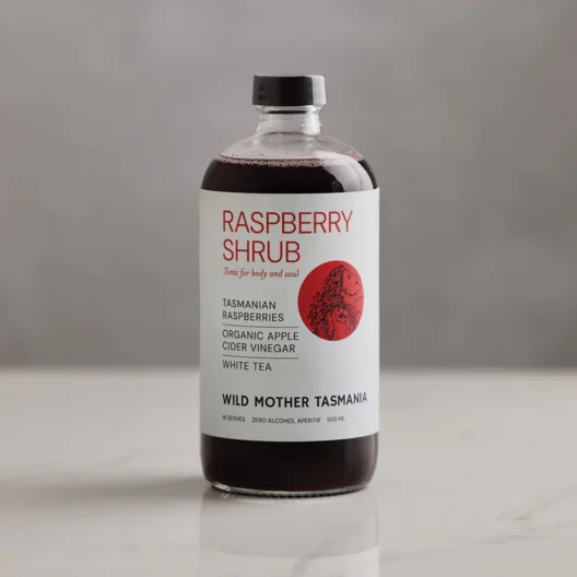 Wild Mother Raspberry White Tea Apple Cider Vinegar Shrub (200ml)
