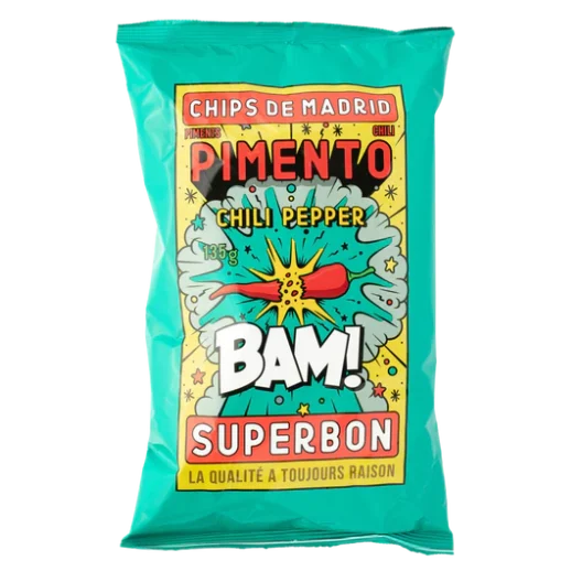 SuperBon Pimento (Chilli Pepper) Chips CTN (14x135g)