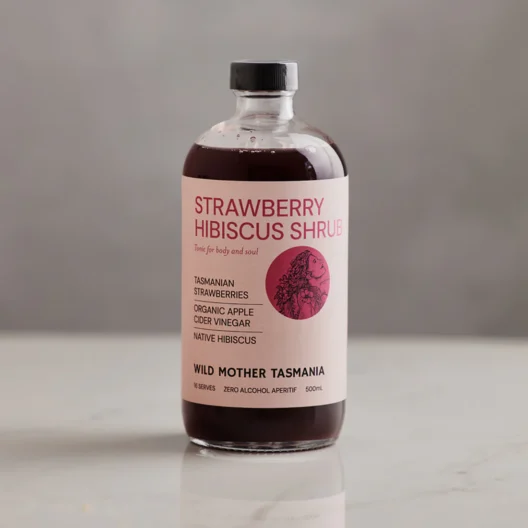 Wild Mother Strawberry Native Hibiscus Shrub (500ml)