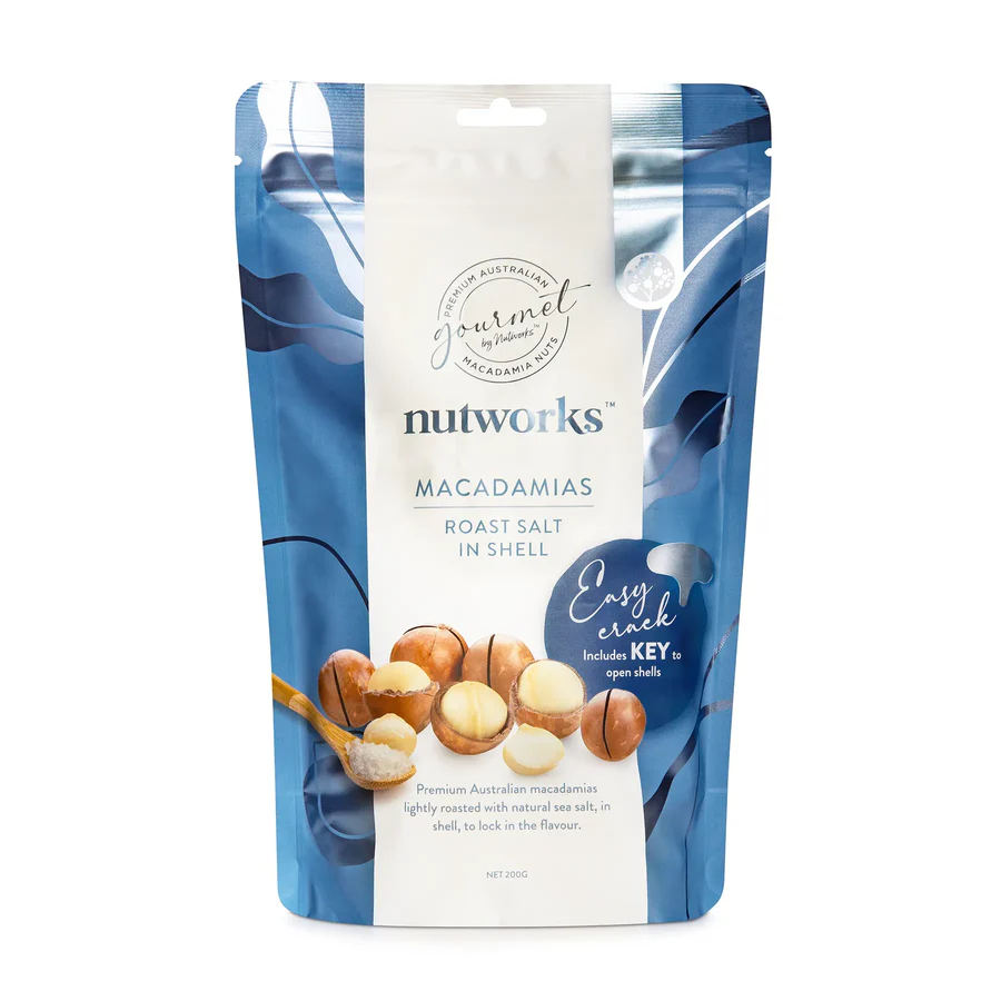 Nutworks Macadamia Roasted Salt in Shell 200g