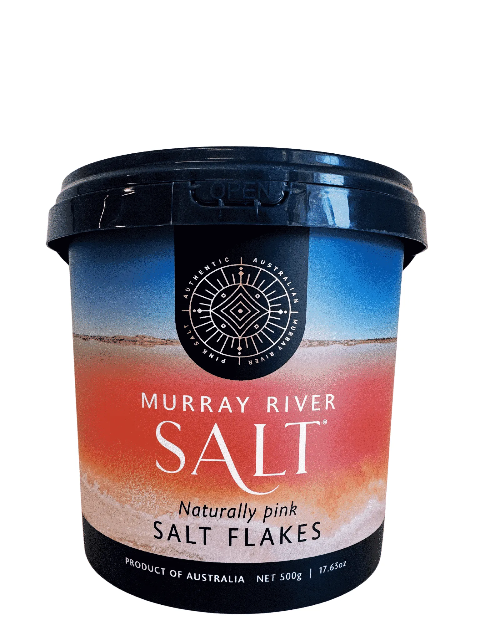 Murray River Gourmet Pink Salt Flakes Bucket 500g