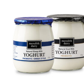 Meredith Dairy Goat Milk Yoghurt - Black Label GLASS 125g